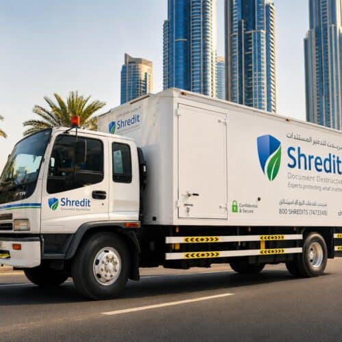 ShredIt Middle East shredding truck