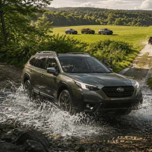 Subaru Outback on the road