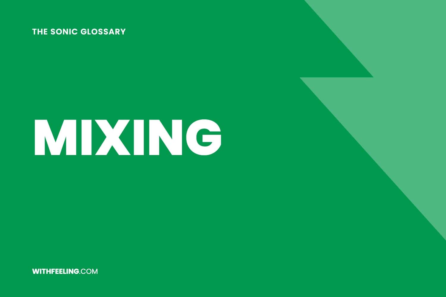 Mixing explained in the WithFeeling sonic branding glossary