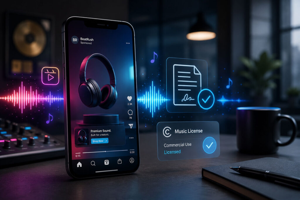 Using music in business advertisements on Instagram